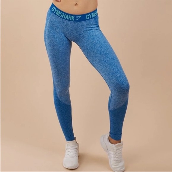Gymshark Flex Blue Marl leggings medium - Picture 7 of 10